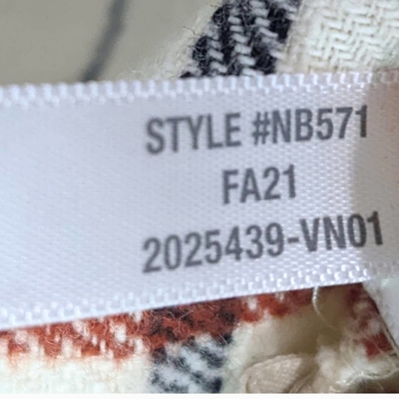 Madewell Oversized Ex-Boyfriend Flannel Shirt in Windowpane Print Size S - Picture 7 of 7